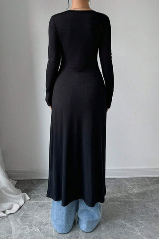 Longline Button-Front Blouse