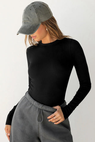 Long-Sleeve Ribbed T-Shirt
