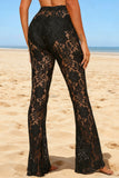 Lace Flare Casual Pants