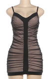 Strappy Ruched Mini Dress
