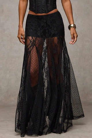 Elegant Lace Maxi Skirt