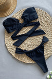 Strapless Ring-Detail Two-Piece Set