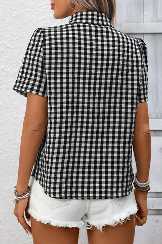 Button-Up Plaid Shirt