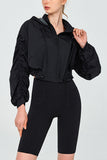 Hooded Drawstring Jacket
