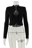 Chic Open-Front Crop Jacket