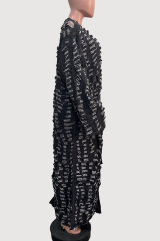 Long Textured Cape Coat