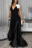 Elegant Ruched Floral Dress