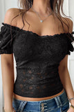 Off-Shoulder Lace Blouse