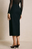 Elegant Button-Detail Midi Skirt