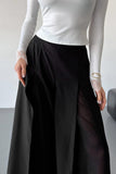 Wide-Leg Split Casual Pants