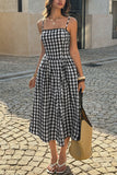Gingham Sleeveless Midi Dress