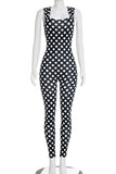 Polka Dot Slim Fit Jumpsuit