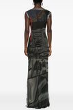 Abstract Graphic Casual Dress