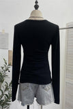 Stylish Cut-Out Long Sleeve Top