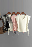 V-Neck Ruched T-Shirt