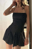 Halter Polka Dot Casual Dress