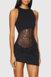Sequin-Accent Night Out Dress