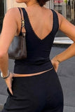 Lace-Trimmed V-Neck Camisole