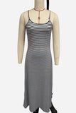 Striped Sleeveless Maxi Dress