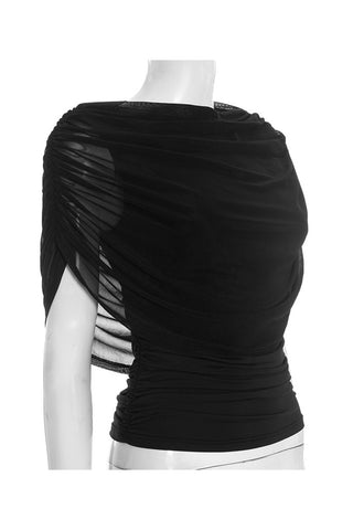Draped Cowl-Neck Blouse