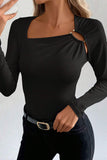 Elegant Asymmetrical Neckline Top