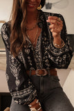 Boho-Inspired Button-Front Blouse