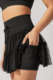Layered Fringe Mini Skirt