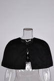 Elegant Buttoned Capelet