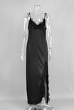 Lace-Trimmed Casual Maxi Dress