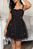 Sparkling Starry Casual Mini Dress