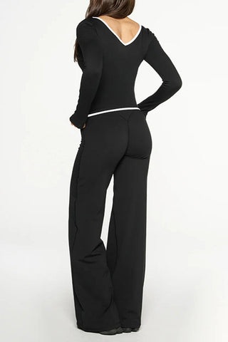 Elegant Long-Sleeve Pants Set