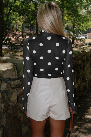 Polka Dot Long Sleeve Bodysuit