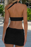 Cutout Halter Mini Dress