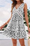 Boho V-Neck Mini Dress