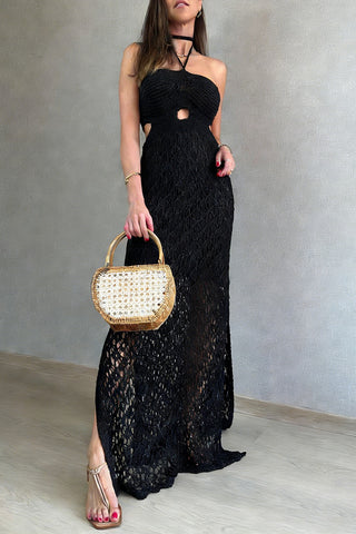 Elegant Crochet Cutout Dress
