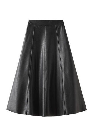 Faux Leather A-Line Skirt