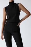 Sleeveless Turtleneck Tank Top