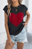 Heart-Pattern Sleeveless Tank Top