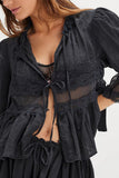 Lace-Trimmed Peasant Blouse
