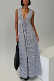 Sleeveless Tie-Front Maxi Dress