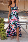 Scalloped-Trim Casual Maxi Dress