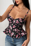 Floral Print Peplum Camisole