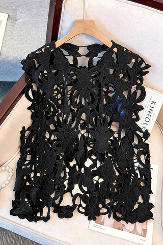 Floral Openwork Tank Top
