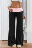 High-Waist Wide-Leg Casual Pants