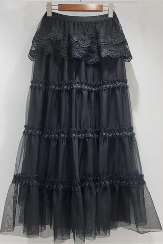 Layered Lace Maxi Skirt