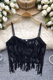 Fringe Sequin Camisole Top