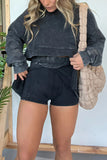 Cropped Hoodie and Skirt Set