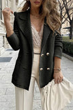 Double-Breasted Textured Blazer