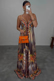 Floral Halter Maxi Dress