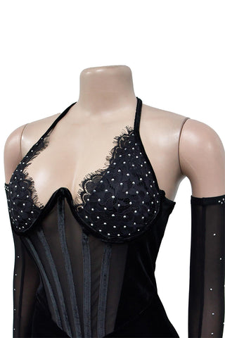 Elegant Evening Gown with Split Detail